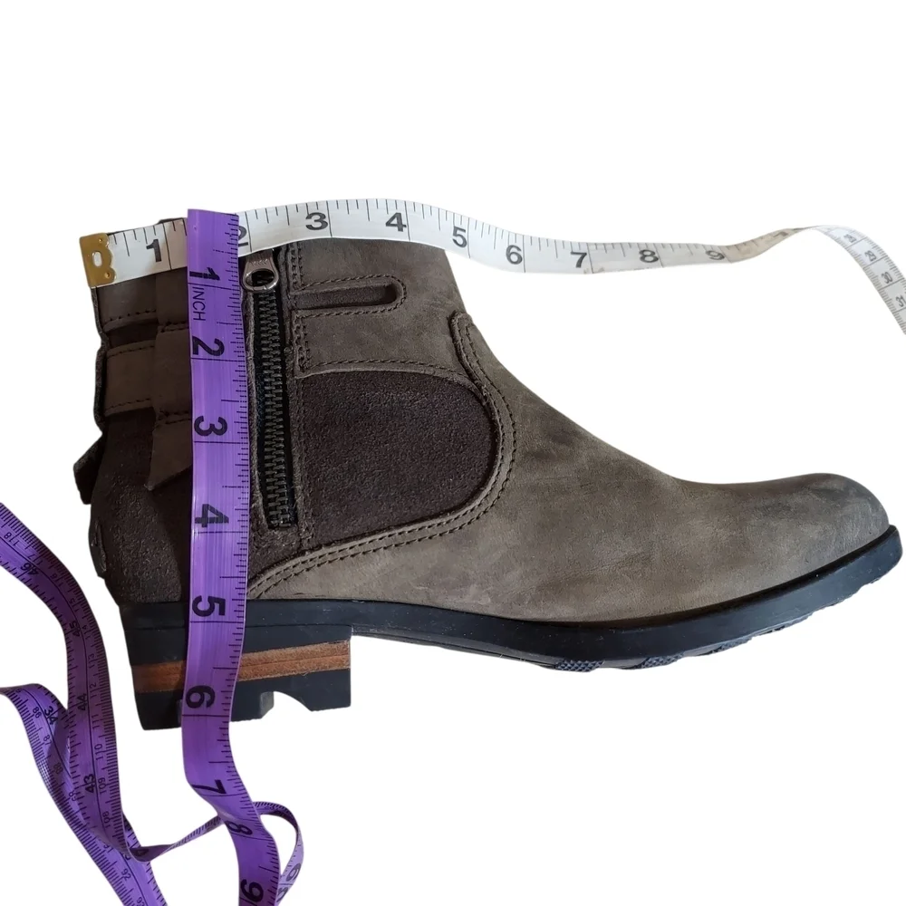 Sorel Lolla Waterproof Leather Suede  Taupe Ankle Boot